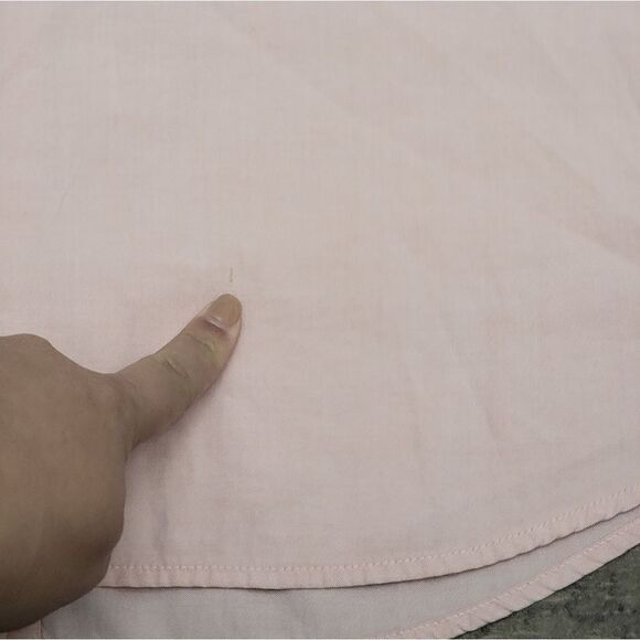 Old Navy Botton Down Light Pink Blouse 3/4 Sleeve 100% Cotton Women's Size XL - Picture 8 of 10